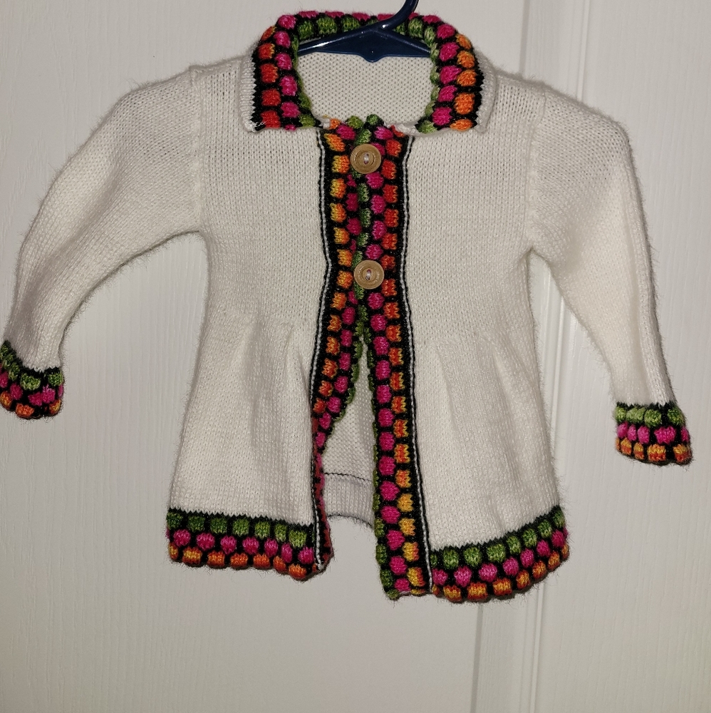 Alpaca wool cardigan sweater for toddler